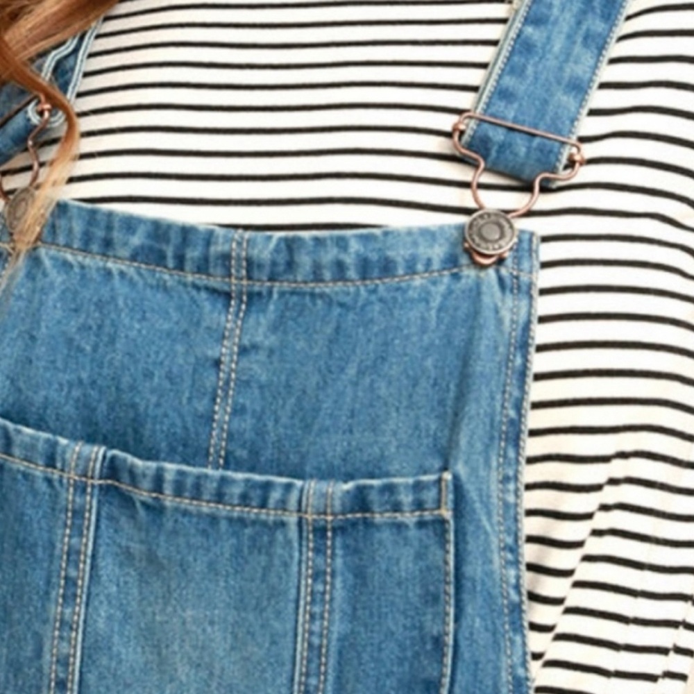 Lulu's distressed denim overalls - Picture 3 of 11